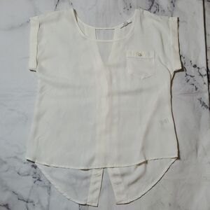 Mine Cream Short Sleeve Blouse